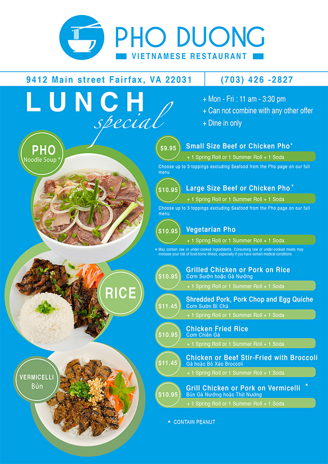 Pho Duong Vietnamese Restaurant Fairfax VA 22031, Centreville 20121